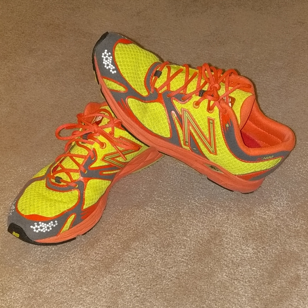 Bright neon yellow, orange New Balance shoes 6.5/7